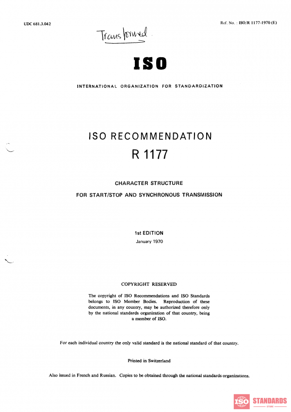 ISO/R 1177:1970 PDF