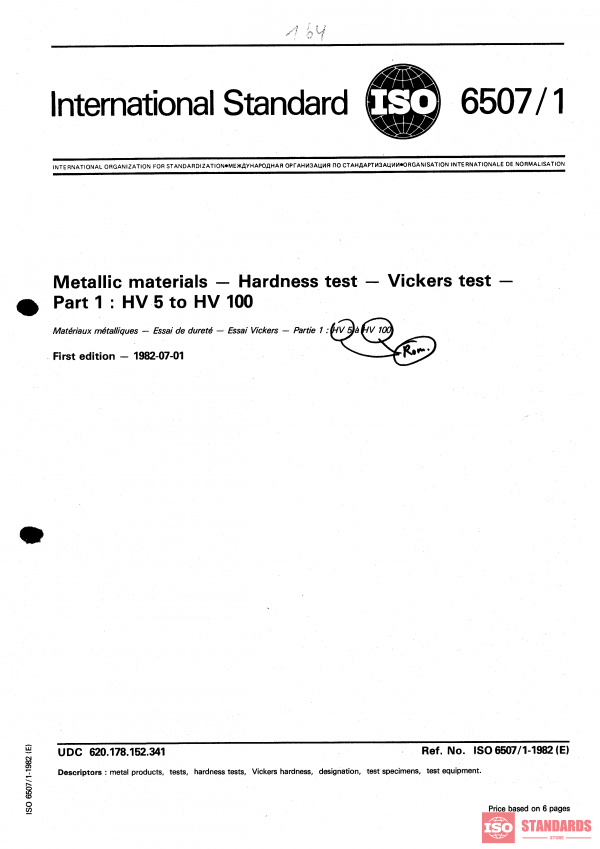 ISO 6507-1:1982 PDF