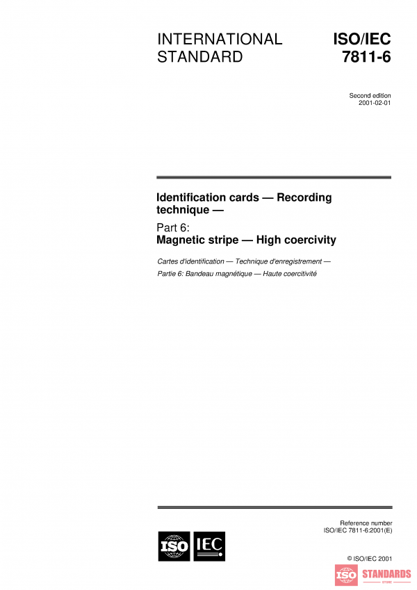 ISO/IEC 7811-6:2001 PDF