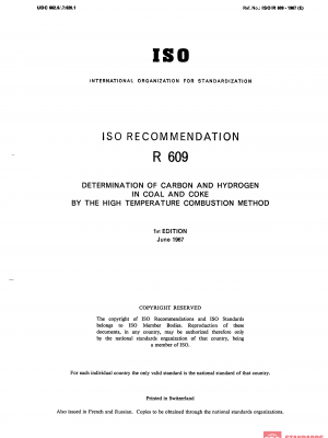 ISO/R 609:1967 PDF