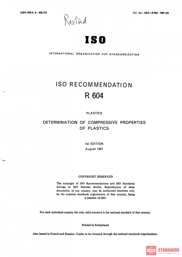 ISO/R 604:1967 PDF
