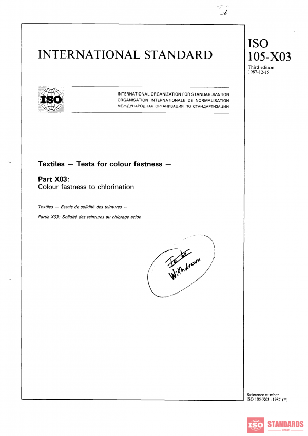 ISO 105-X03:1987 PDF