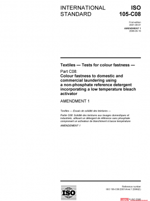 ISO 105-C08:2001/Amd 1:2006 PDF