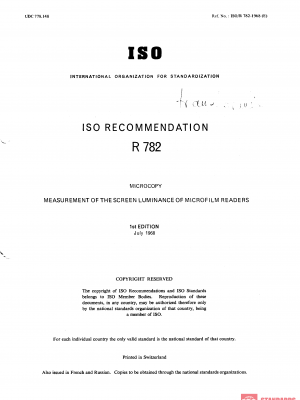 ISO/R 782:1968 PDF