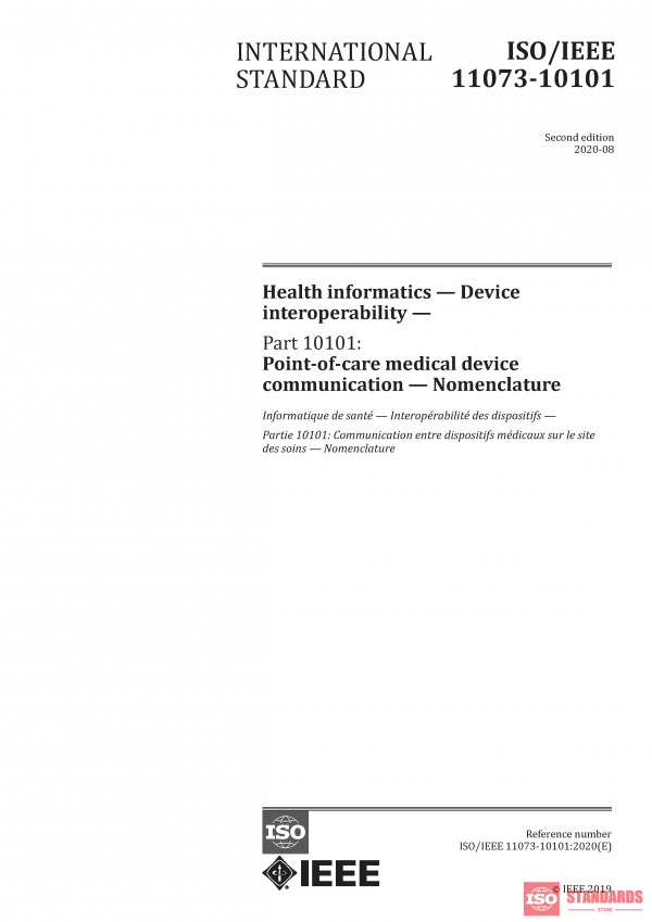 ISO/IEEE 11073-10101:2020 PDF