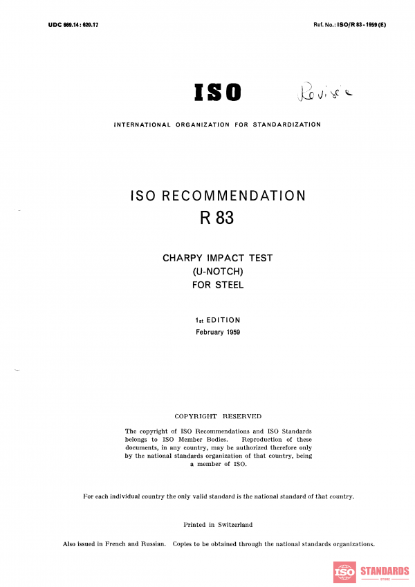 ISO/R 83:1959 PDF