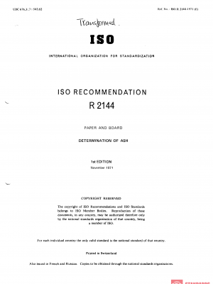 ISO/R 2144:1971 PDF