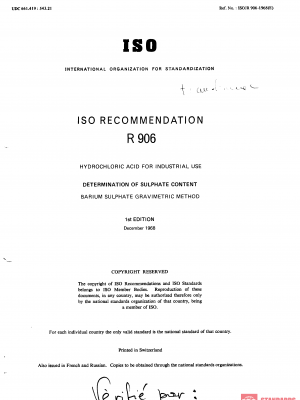 ISO/R 906:1968 PDF