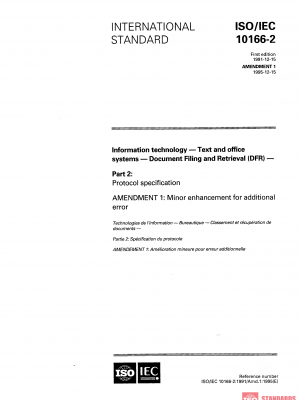 ISO/IEC 10166-2:1991/Amd 1:1995 PDF