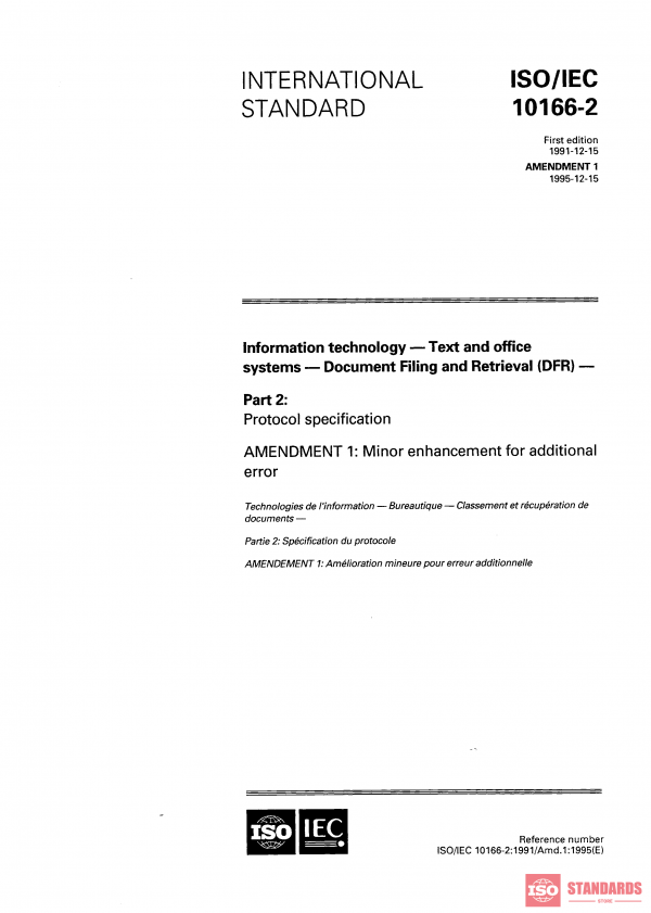 ISO/IEC 10166-2:1991/Amd 1:1995 PDF