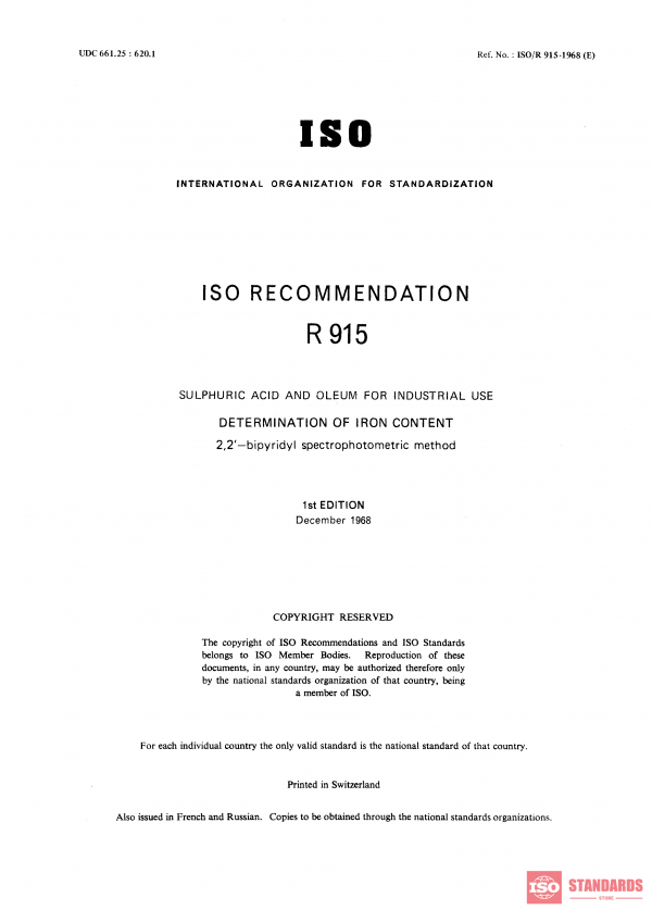 ISO/R 915:1968 PDF