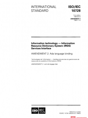ISO/IEC 10728:1993/Amd 2:1996 PDF