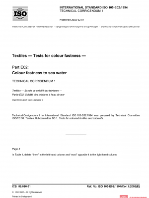 ISO 105-E02:1994/Cor 1:2002 PDF