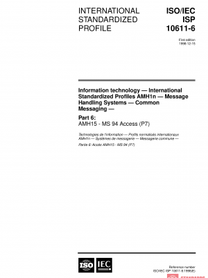 ISO/IEC ISP 10611-6:1998 PDF