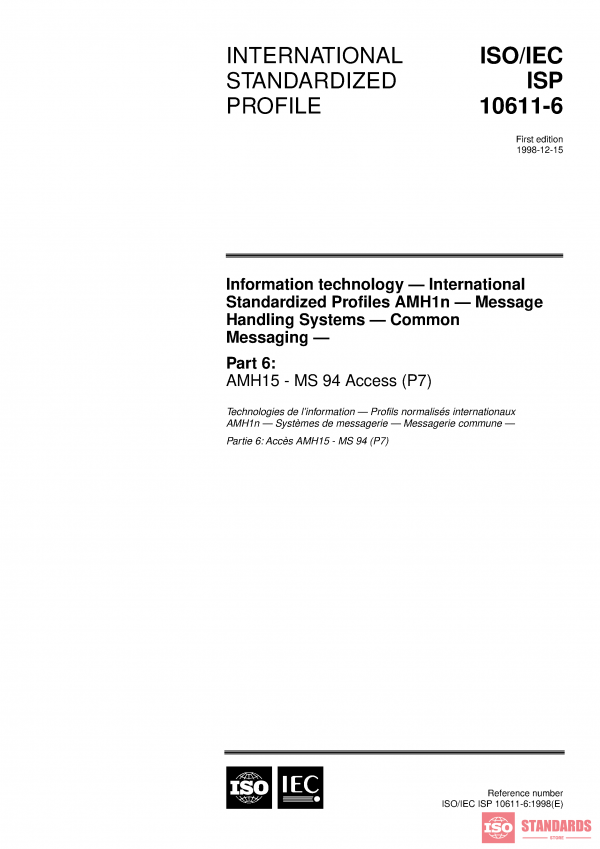 ISO/IEC ISP 10611-6:1998 PDF