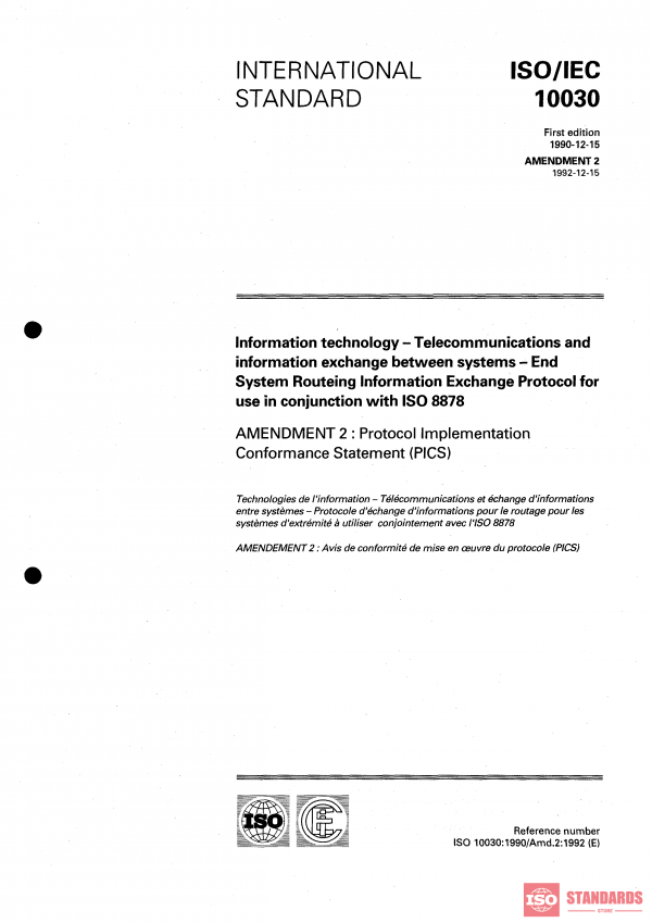 ISO/IEC 10030:1990/Amd 2:1992 PDF