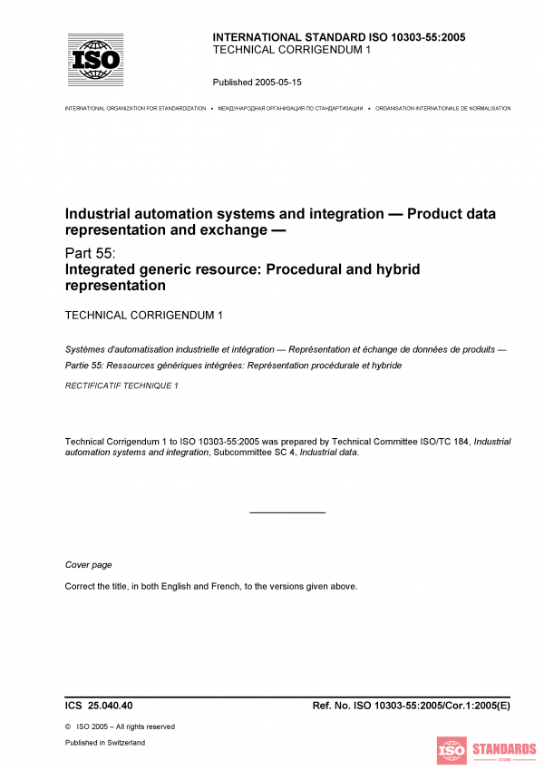 ISO 10303-55:2005/Cor 1:2005 PDF