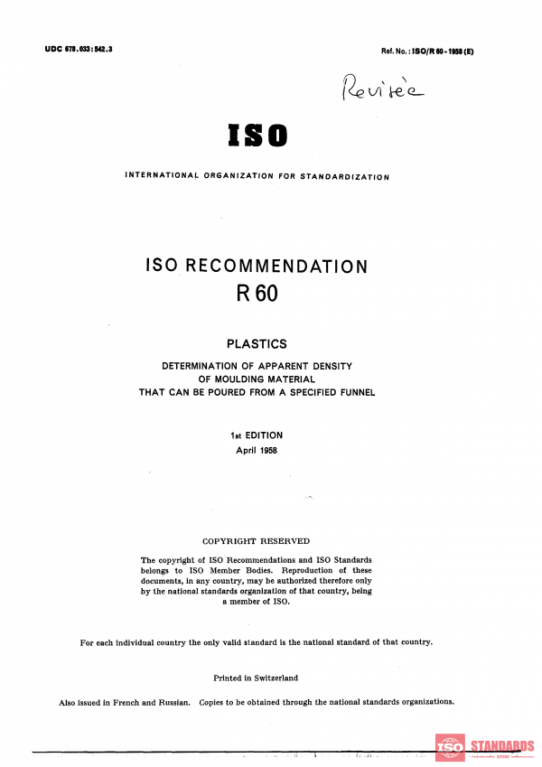 ISO/R 60:1958 PDF