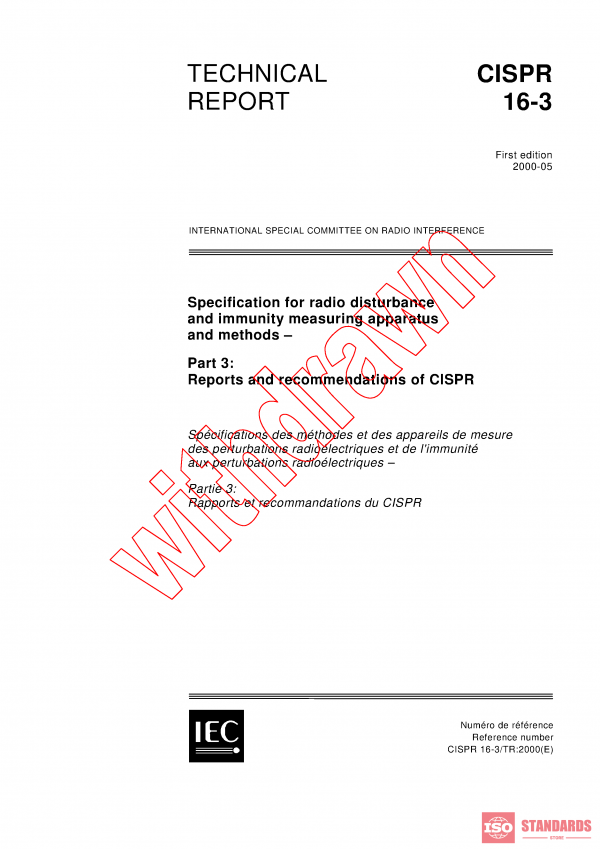 CISPR TR 16-3:2000 PDF