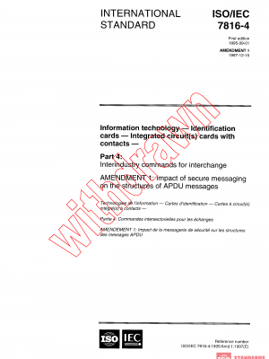 ISO/IEC 7816-4:1995/AMD1:1997 PDF