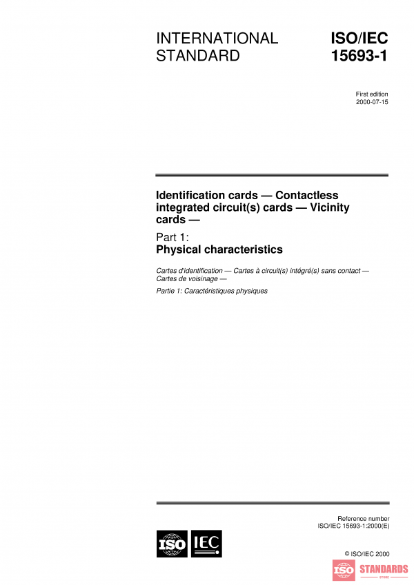 ISO/IEC 15693-1:2000 PDF