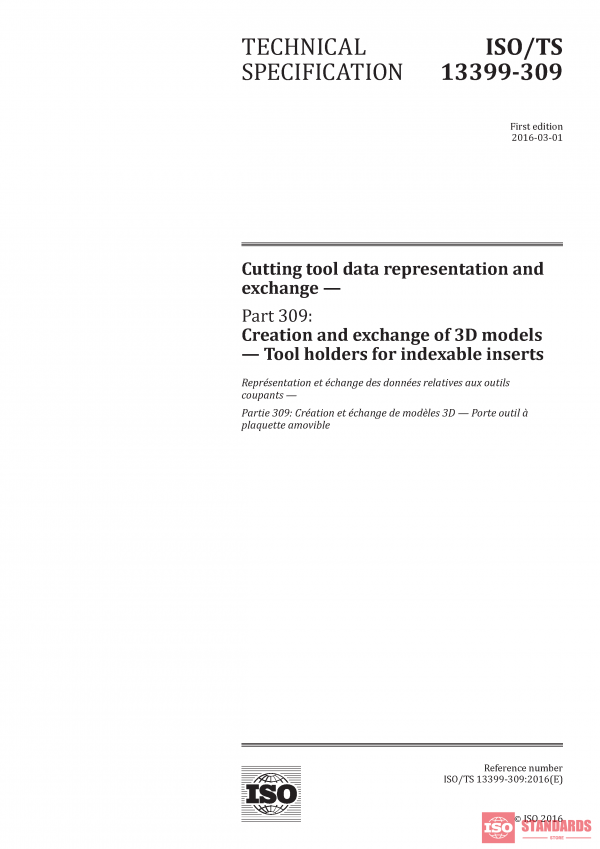 ISO/TS 13399-309:2016 PDF