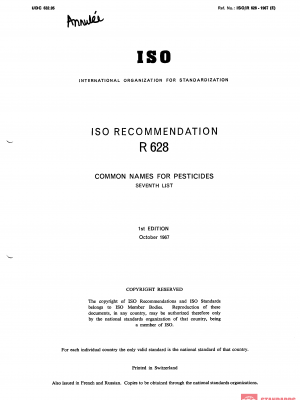 ISO/R 628:1967 PDF