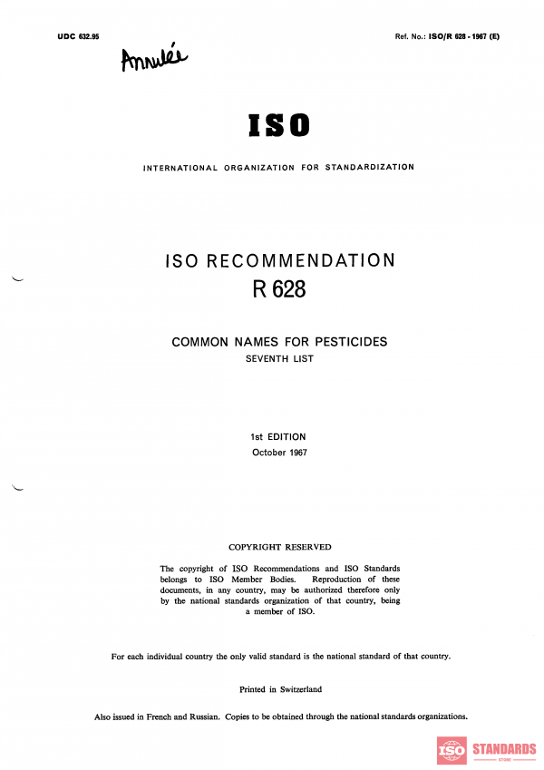 ISO/R 628:1967 PDF
