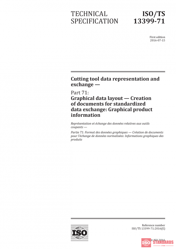ISO/TS 13399-71:2016 PDF