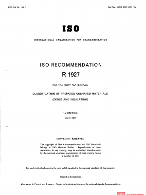 ISO/R 1927:1971 PDF