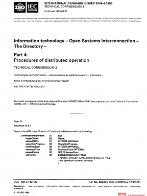 ISO/IEC 9594-4:1990/Cor 3:1993 PDF