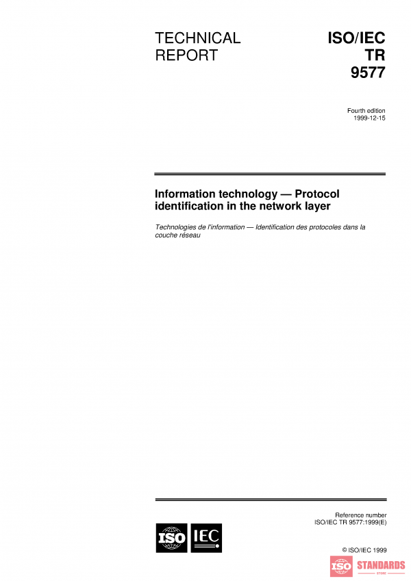 ISO/IEC TR 9577:1999 PDF