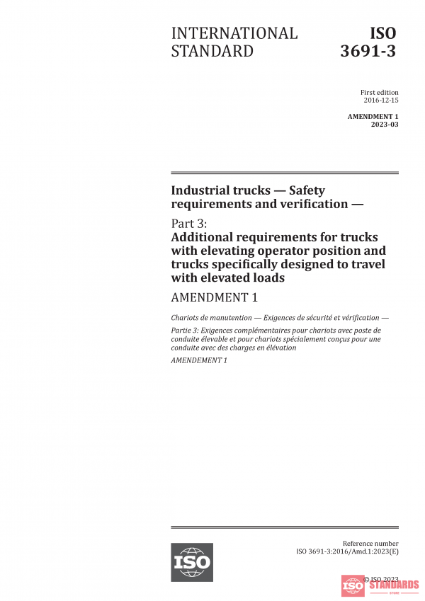 ISO 3691-3:2016/Amd 1:2023 PDF