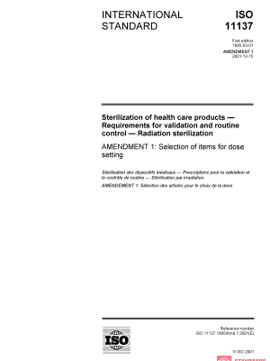 ISO 11137:1995/Amd 1:2001 PDF