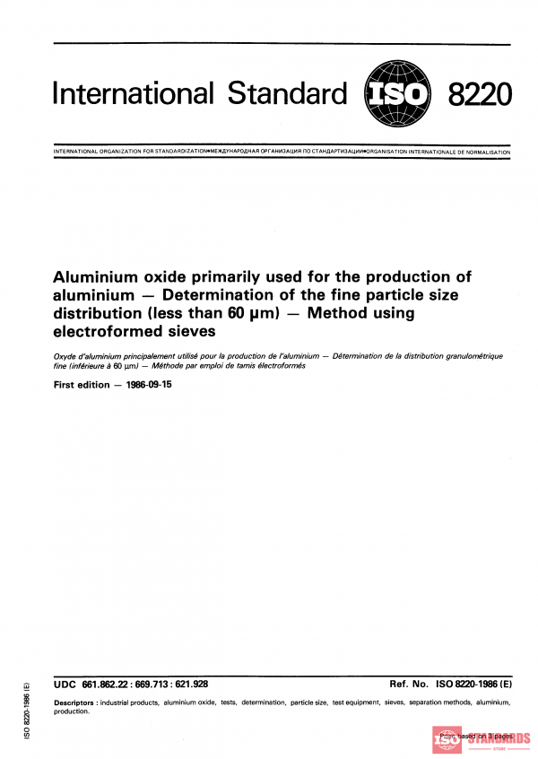 ISO 8220:1986 PDF