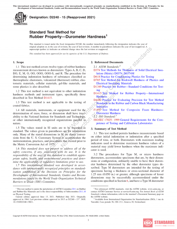 ASTM 2240 15 WG:2021 PDF