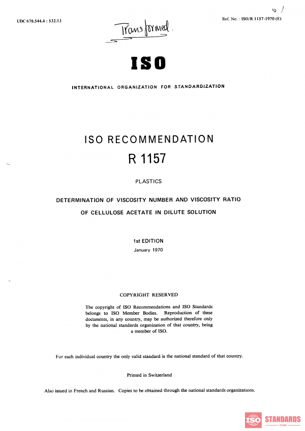 ISO/R 1157:1970 PDF
