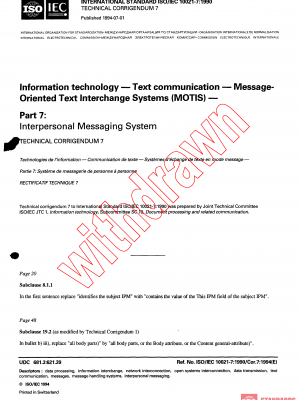 ISO/IEC 10021-7:1990/COR7:1994 PDF