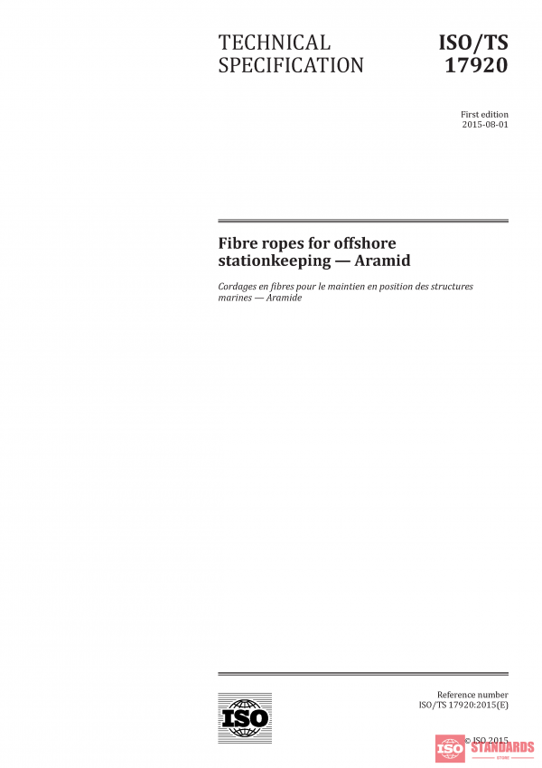 ISO/TS 17920:2015 PDF