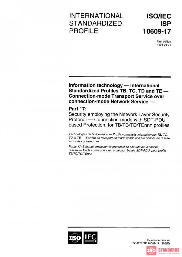ISO/IEC ISP 10609-17:1998 PDF