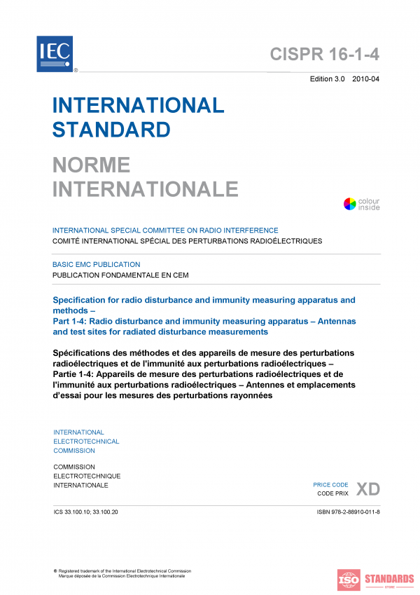 CISPR 16 1-4 ed 3.0:2010 PDF