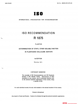 ISO/R 1875:1971 PDF
