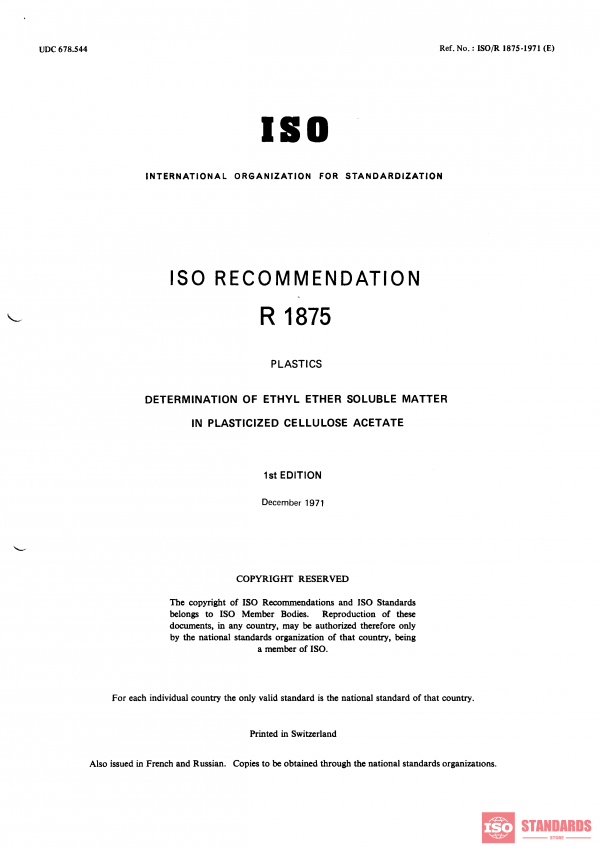 ISO/R 1875:1971 PDF