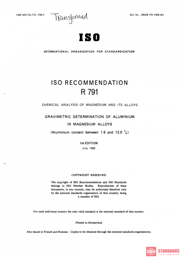 ISO/R 791:1968 PDF