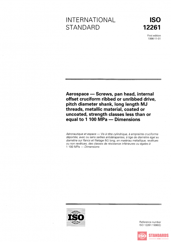 ISO 12261:1996 PDF