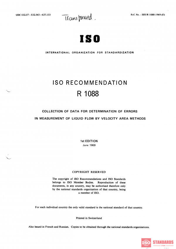 ISO/R 1088:1969 PDF