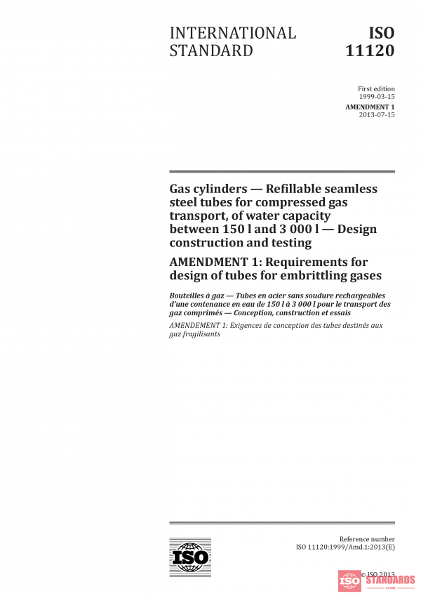 ISO 11120:1999/Amd 1:2013 PDF