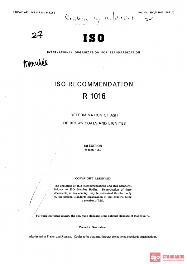 ISO/R 1016:1969 PDF