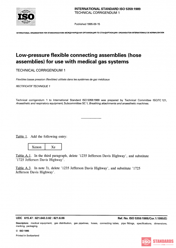 ISO 5359:1989/Cor 1:1995 PDF