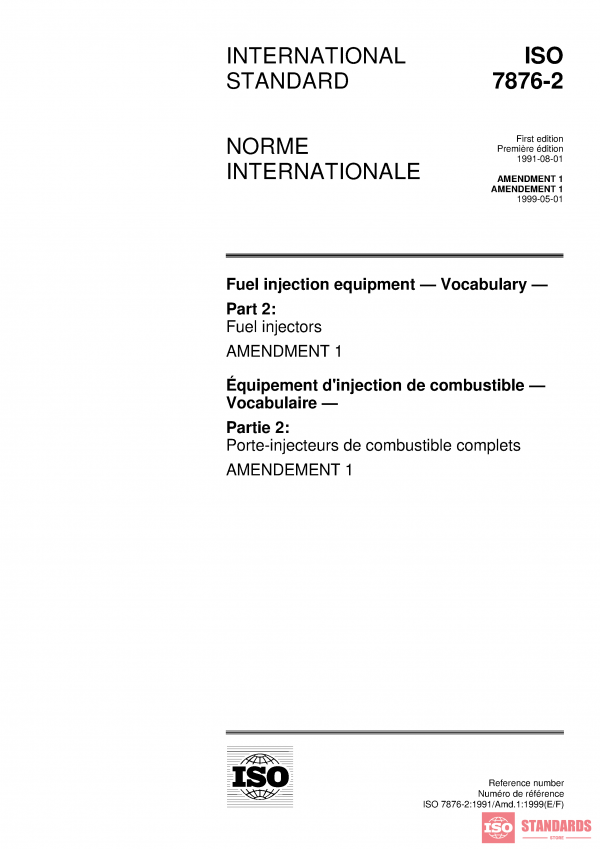 ISO 7876-2:1991/Amd 1:1999 PDF